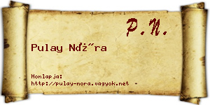 Pulay Nóra névjegykártya